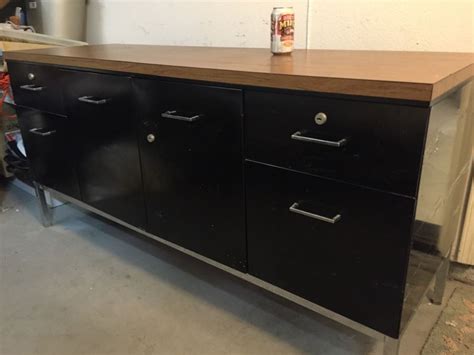 office steel desk with single flap credenza and file cabinet|Amazon.com: Contemporary Office Desk With Credenza.